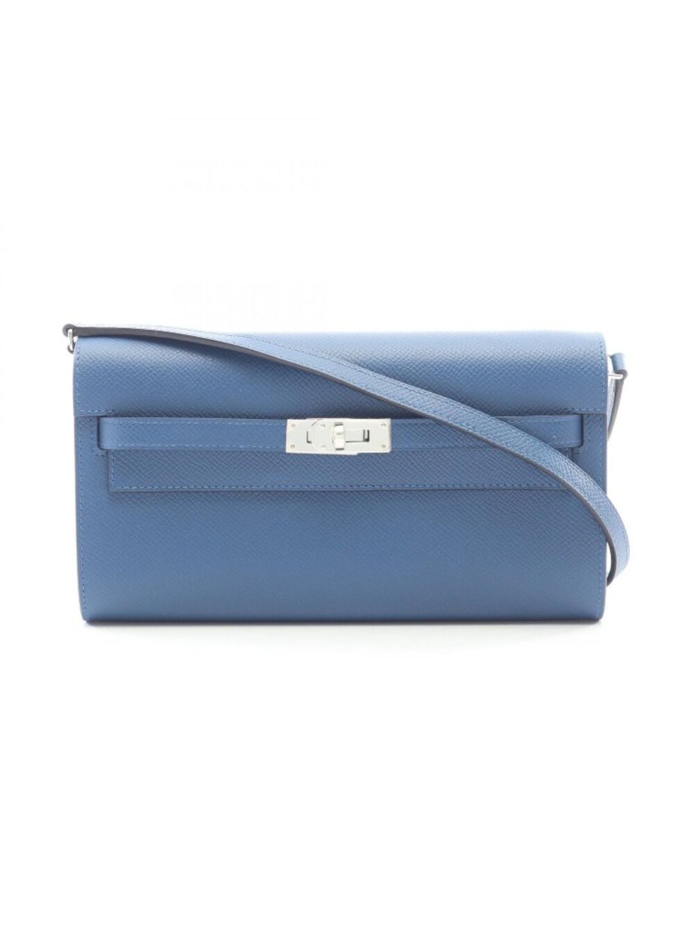 Hermes Shoulder Bag Kelly to Go Blue Tie Long